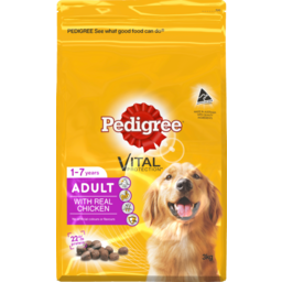 Photo of Pedigree Dog Food Dry Adult Complete Nutrition With Real Chicken 3kg