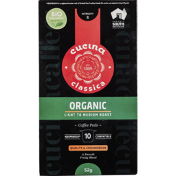 Photo of Cucina Classica Organic Coffee Pods 10 Pack 52g