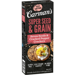 Photo of Carman's Seven Seeds & Cracked Pepper Super Seed & Grain Crackers