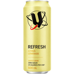 Photo of V Refresh Energy Drink Citrus Lemonade Zero Sugar Can 500ml