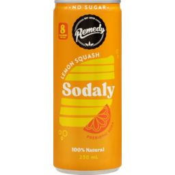 Photo of Remedy Soft Drink Sodaly Prebiotic Soda Lemon Squash 250ml