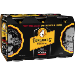 Photo of Bundaberg U.P. Rum & Cola Limited Edition Robert-Wally Can 375ml