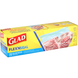 Photo of Glad Flex'n Seal Freezer Bags Gallon 28 Pack