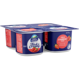 Photo of Dairy Farmers Thick & Creamy Yoghurt Field Strawberry 4 Pack 110g