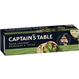 Photo of Rosemary & Thyme Water Crackers CAPTAIN'S TABLE 125g
