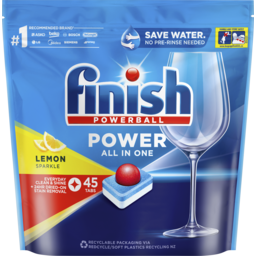 Photo of Finish Power All In One Auto Dishwash Tablets Lemon 45