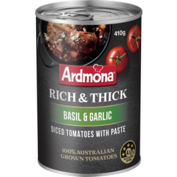 Photo of Ardmona Rich & Thick Diced Tomatoes With Paste Basil & Garlic 410g