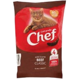 Photo of Chef Cat Food Pouch Hearty Beef 4 Pack