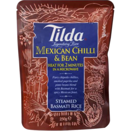 Photo of Tilda Mexican Chilli & Bean Steamed Rice 250gm