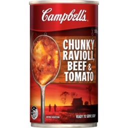 Photo of Campbells Chunky Ravioli, Beef & Tomato Soup 505g