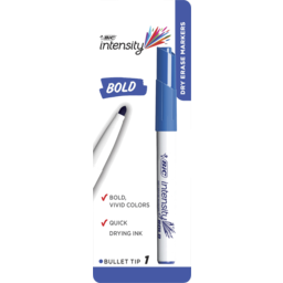 Photo of Bic Intensity Dry Erase Whiteboard Marker Blue 1 Pack 