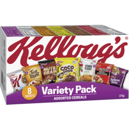 Photo of Kellogg's Variety Pack 8 Assorted Breakfast Cereal Sachets 275g
