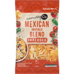 Photo of Community Co. Shredded Cheese Mexican Blend 250gm