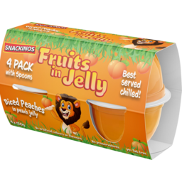 Photo of Snackinos Fruits In Jelly Diced Peaches In Peach Jelly