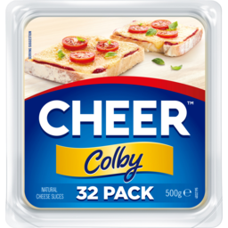 Photo of Cheer Colby Cheese Slices 32 Pack 500g