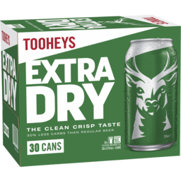 Photo of Tooheys Extra Dry 30x375ml Can Carton 30.0x375ml