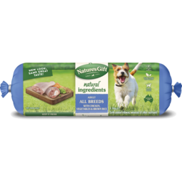 Photo of Nature's Gift Deli Roll with Chicken, Brown Rice & Vegetables Chilled Pet Food 1.4kg