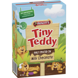 Photo of Arnotts Tiny Teddy Biscuits Half Coated In Milk Chocolate