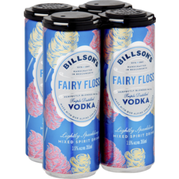 Photo of Billsons Fairy Floss Vodka 4x355ml