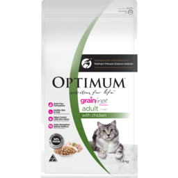 Photo of Optimum Grain Free Dry Cat Food With Chicken 1.8kg Bag 1.8kg