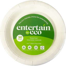 Photo of Entertain By Eco Paper Plate 230mm 50 Pack