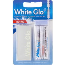 Photo of White Glo Flexible Dental Flosser Toothpicks 50 Packs