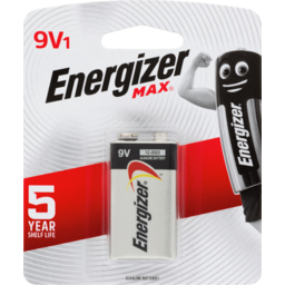 Photo of Energizer Max 9v Alkaline Battery 