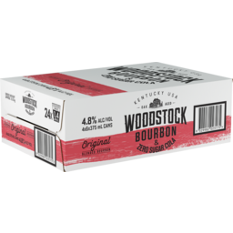 Photo of Woodstock Bourbon & Zero Sugar Cola 4x6 Can 375ml