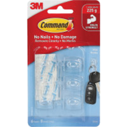 Photo of Command Mini Hooks Clear 6 Pack