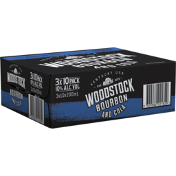 Photo of Woodstock Bourbon & Cola 10% 200ml 24 Pack