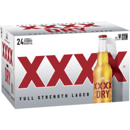 Photo of XXXX Dry Bottle 330ml 24 Pack