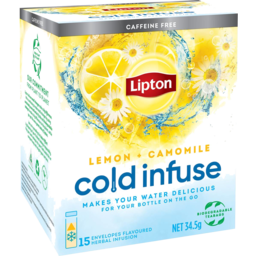 Photo of Lipton Tea Cold Infused Lemon & Camomile 15 Pack 37.5g