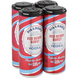 Photo of Billsons Red Berry Burst Vodka 4x355ml