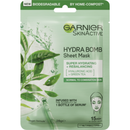 Photo of Garnier Hydra Bomb Hyaluronic Acid + Green Tea Sheet Mask 28g