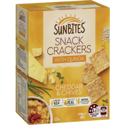 Photo of Sunbites Cheddar & Chives Snack Crackers With Quinoa 110g