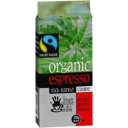 Photo of Fairtrade Bean Ground & Drunk Organic Coffee Espresso Ground