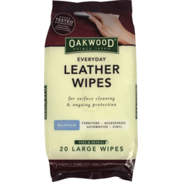 Photo of Oakwood Maintain Everyday Leather Wipes 20 Pack