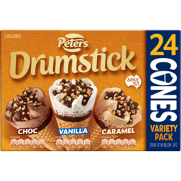 Photo of Drumstick Choc, Vanilla & Caramel Variety Pack 24pk