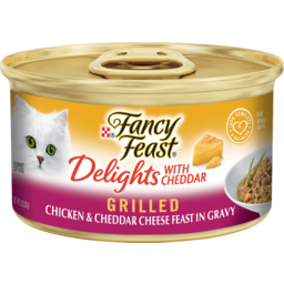 Photo of Purina Fancy Feast Delights With Cheddar Grilled Chicken & Cheddar Cheese Feast In Gravy Cat Food 85g