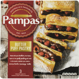 Photo of Pampas Frozen Butter Puff Pastry 6 Sheets 550g