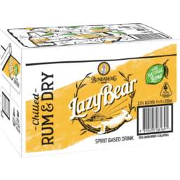 Photo of Bundaberg Lazy Bear Rum & Dry Bottle 24pk