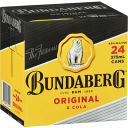Photo of Bundaberg Original & Cola Cans
