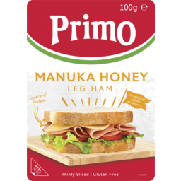 Photo of Primo Honey Leg Ham Thinly Sliced Gluten Free 100g