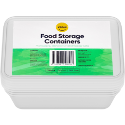 Photo of Value Rectangle Food Storage Containers 3x1000ml