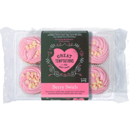 Photo of Great Temptations Berry Swirls Mini Cupcakes 6pk