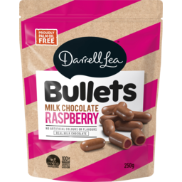 Photo of Darrell Lea Bullets Milk Chocolate Raspberry 250g