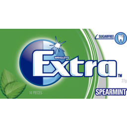 Photo of Wrigley's Extra Spearmint Sugarfree Chewing Gum 14 Piece Pack 27g