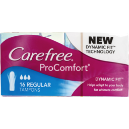 Photo of Carefree Pro Comfort Regular Tampons 16 Pack