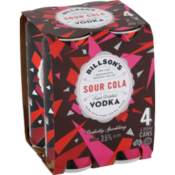 Photo of Billson's Vodka With Sour Cola 4 X 355ml 4.0x355ml
