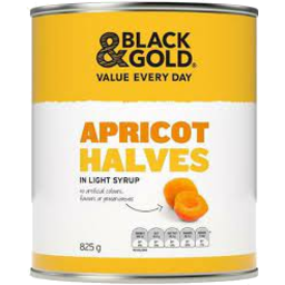 Photo of Black & Gold Apricot Halves